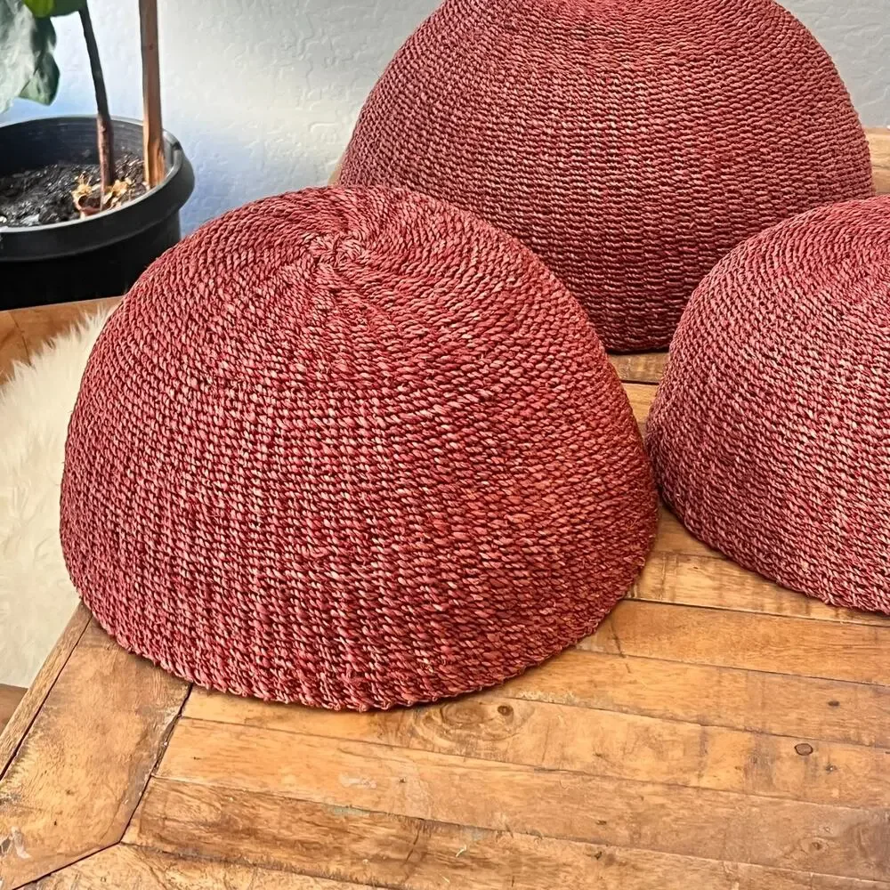 Vintage Handwoven Seagrass Nesting Bowl Baskets Set Of 3 Home Decor 18